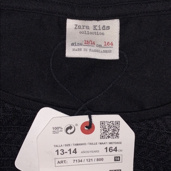 Zara kids black long sleeve - Picture 3 of 3